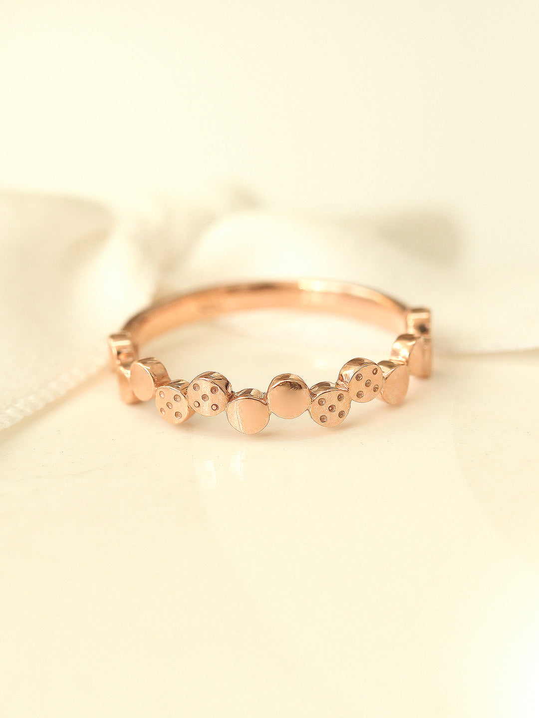 14K 18K Gold Volume Bubble Ring