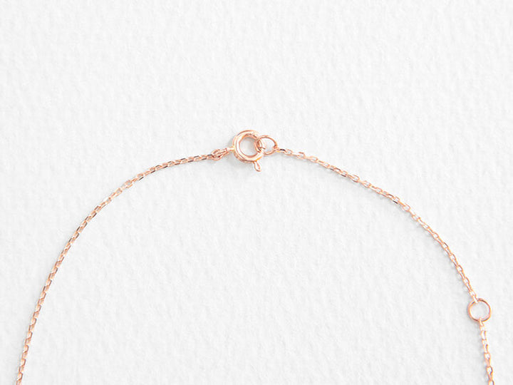 14K 18K Gold Initial Dia Necklace