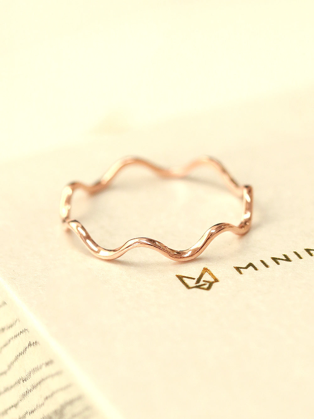 14K 18K Gold Wave Ring