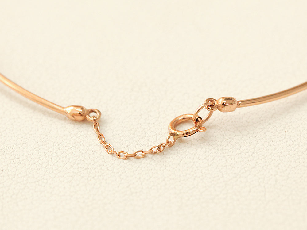 14K Gold Slim Mini Cubic Bangle