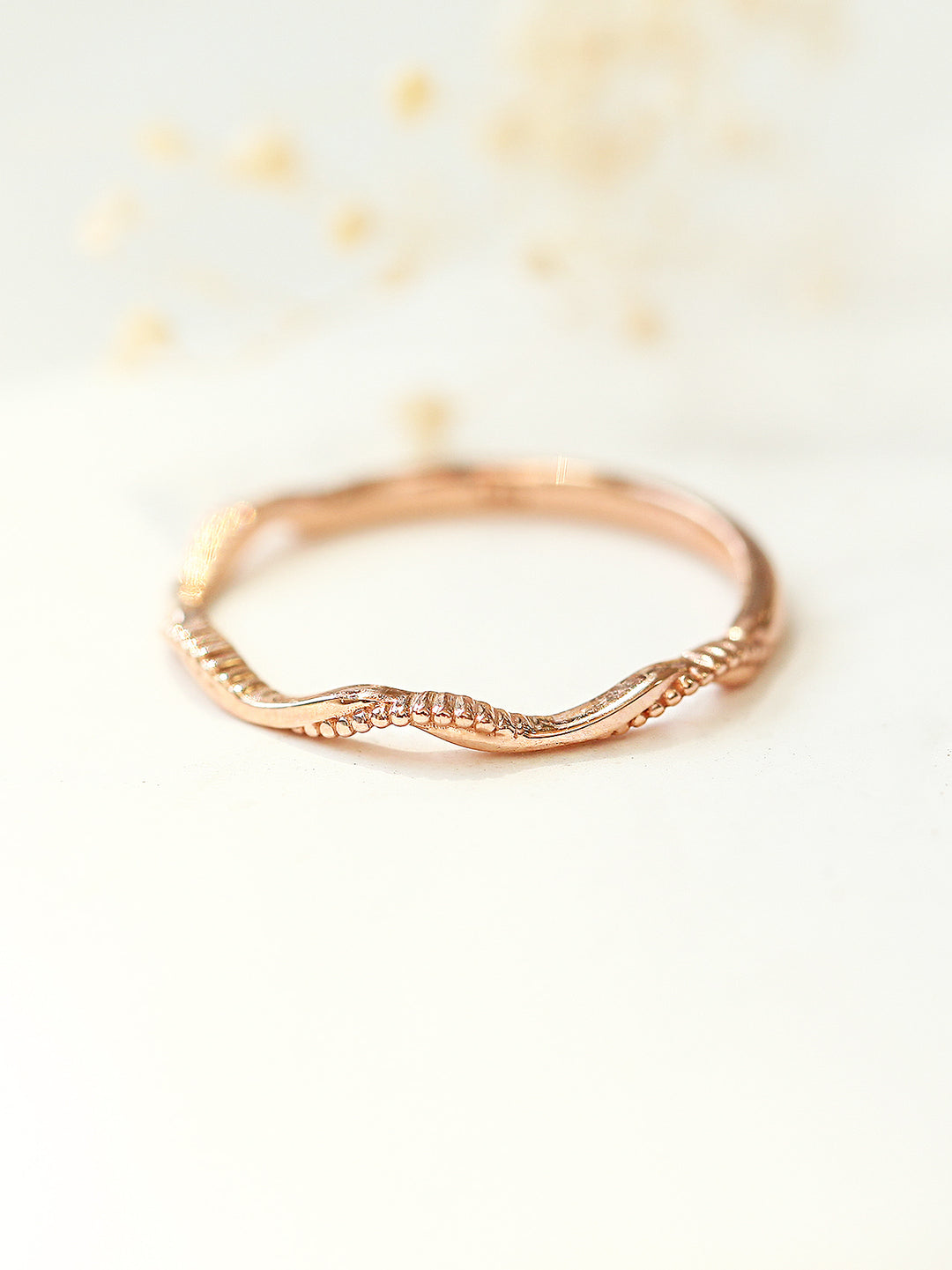 14K 18K Gold Wave Layered Ring