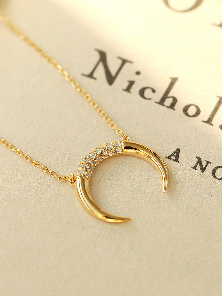 925 Silver Crescent Necklace