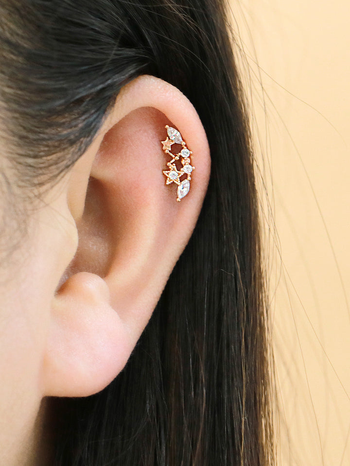 Tear Drop Star Cubic Piercing