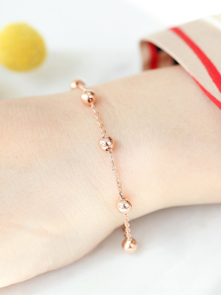 14K 18K Gold Ball Bracelet 5mm