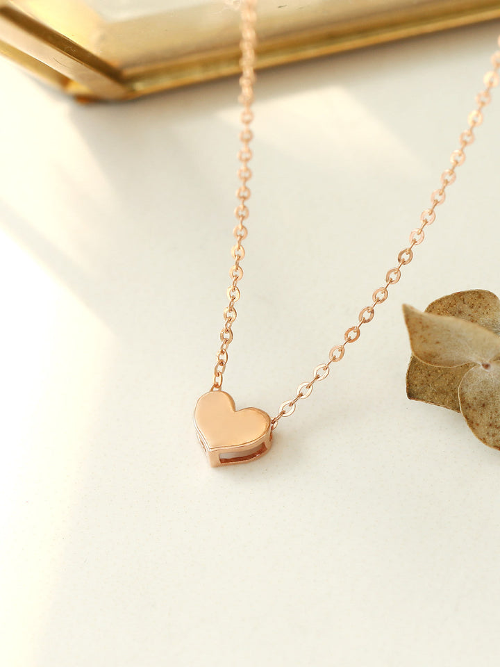 14K 18K Gold Mini Heart Necklace