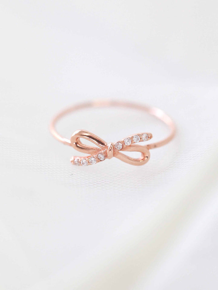 14K Gold Ribbon Cubic Ring