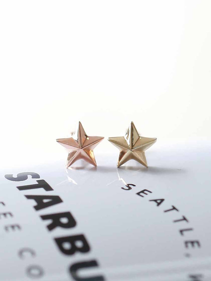 14K Gold Star Cartilage Earring 18G16G