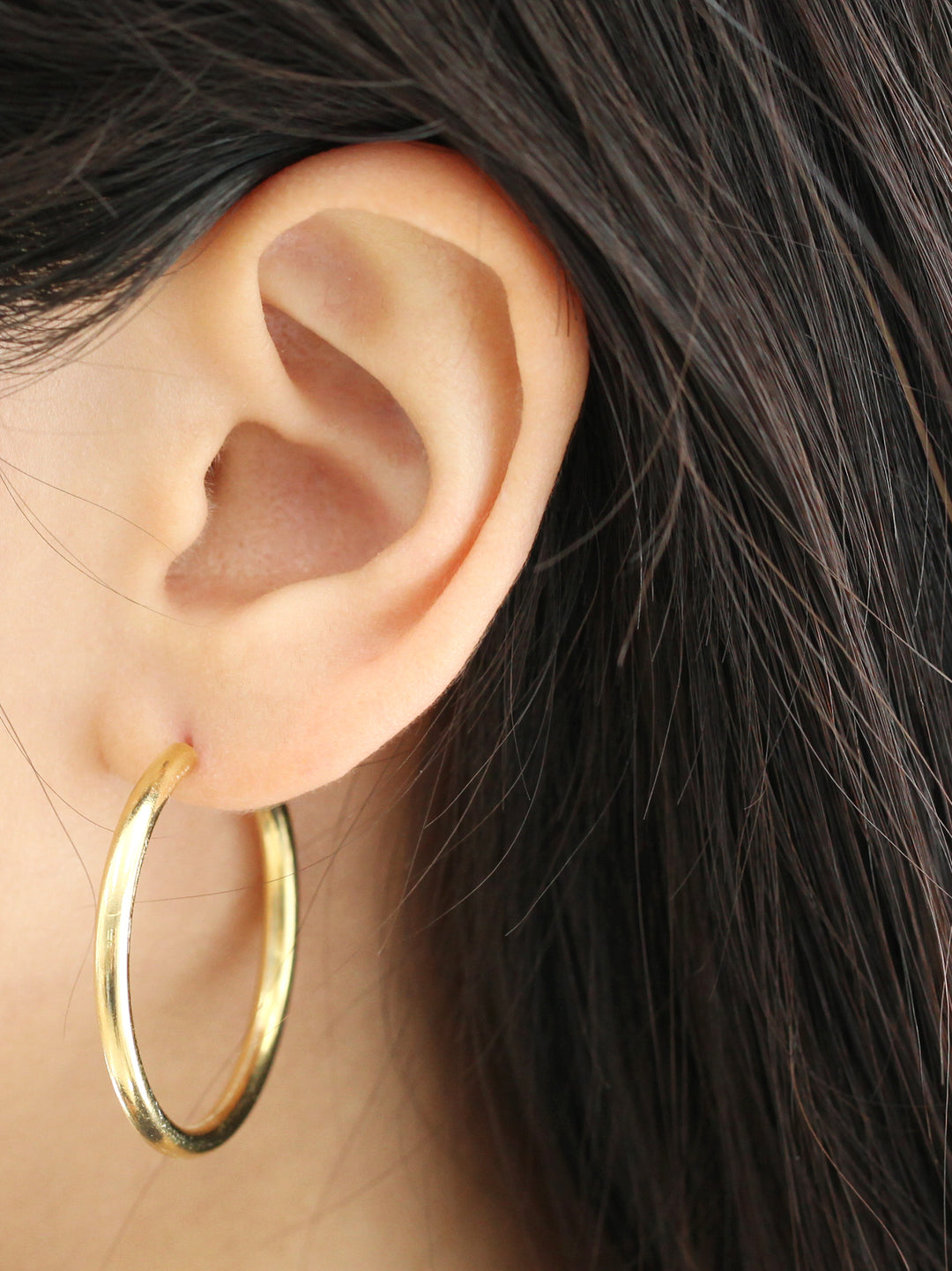 925 Silver Bold Hoop Stud Earring