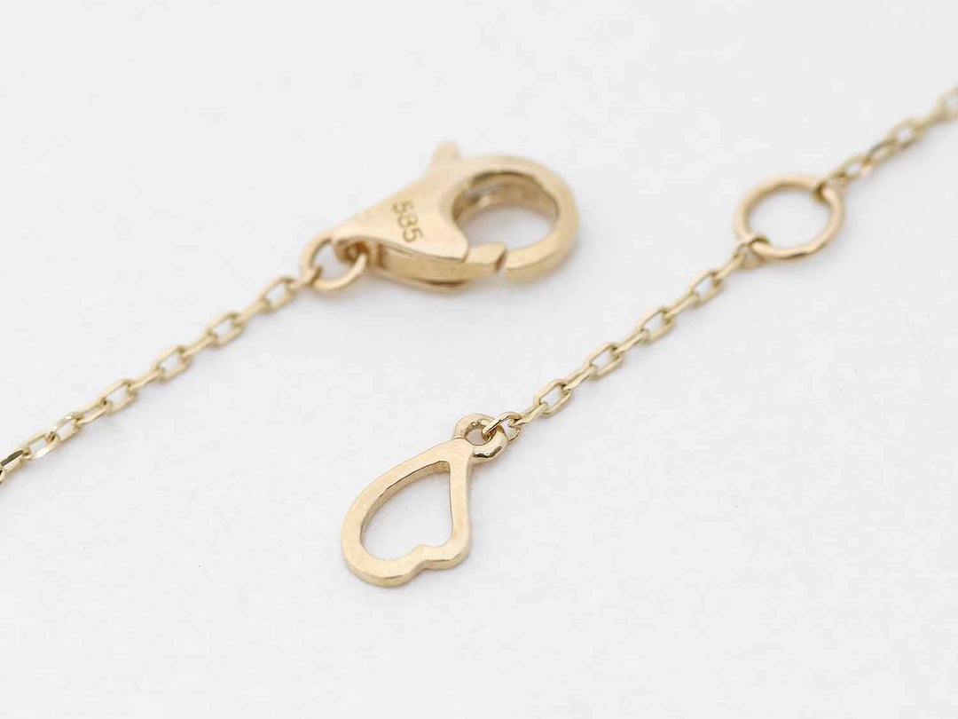 14K 18K Gold Double Heart Necklace