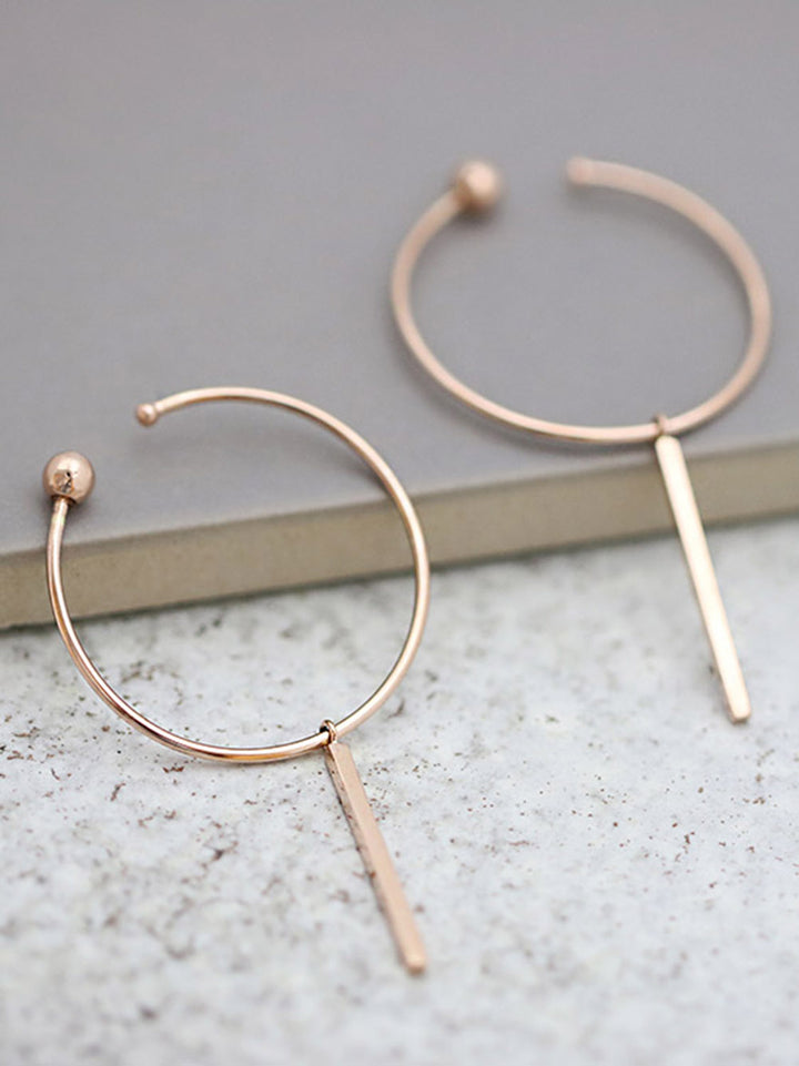 14K gold Hoop Earring 18g