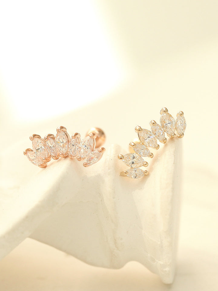 14K gold Tiara cartilage earring 20g