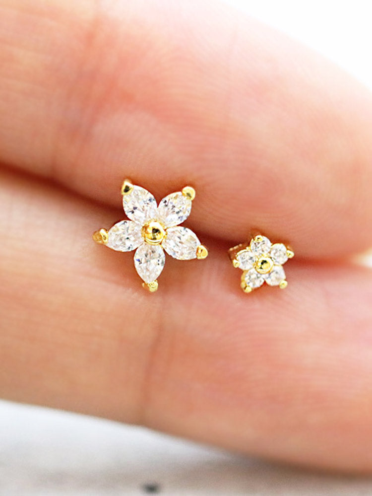 Double Flower Cartilage earring