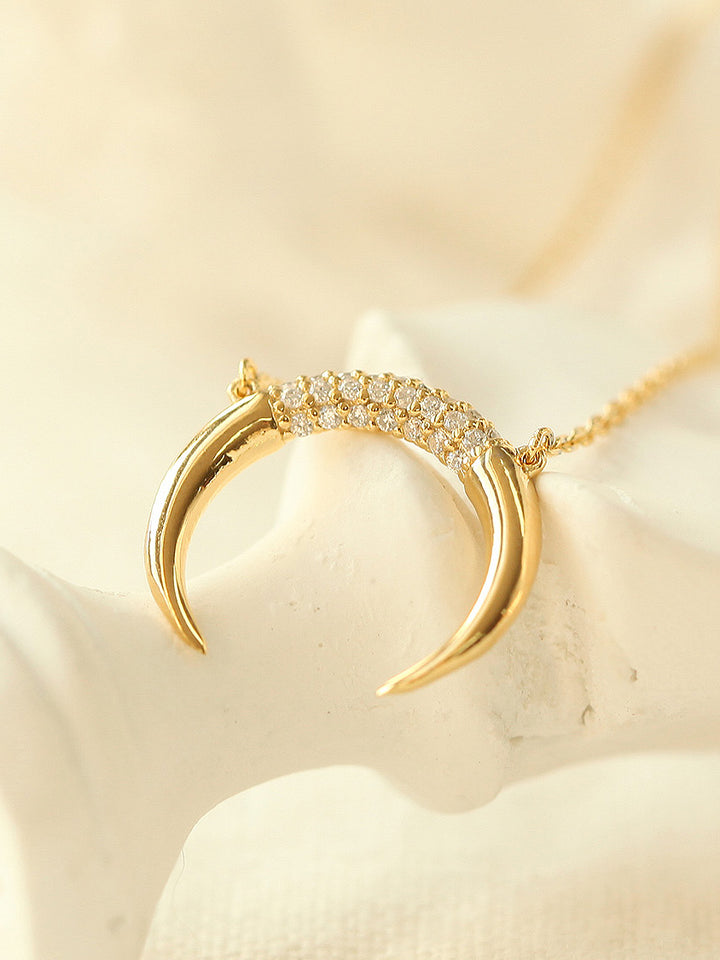 925 Silver Crescent Necklace