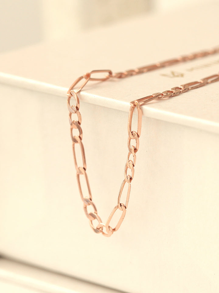 14K 18K Gold Flat Square Chain Bracelet