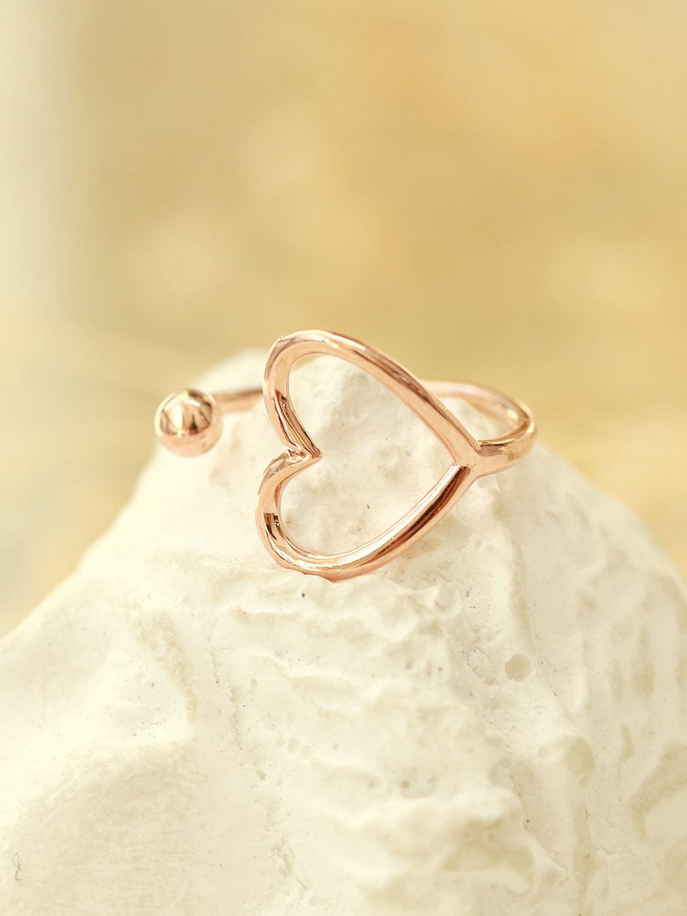 14K Gold Heart Point Ear Cuff