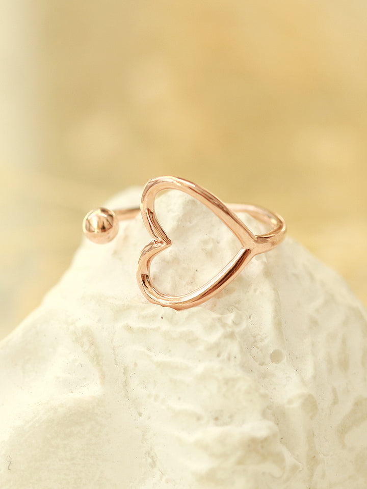 14K Gold Heart Point Ear Cuff