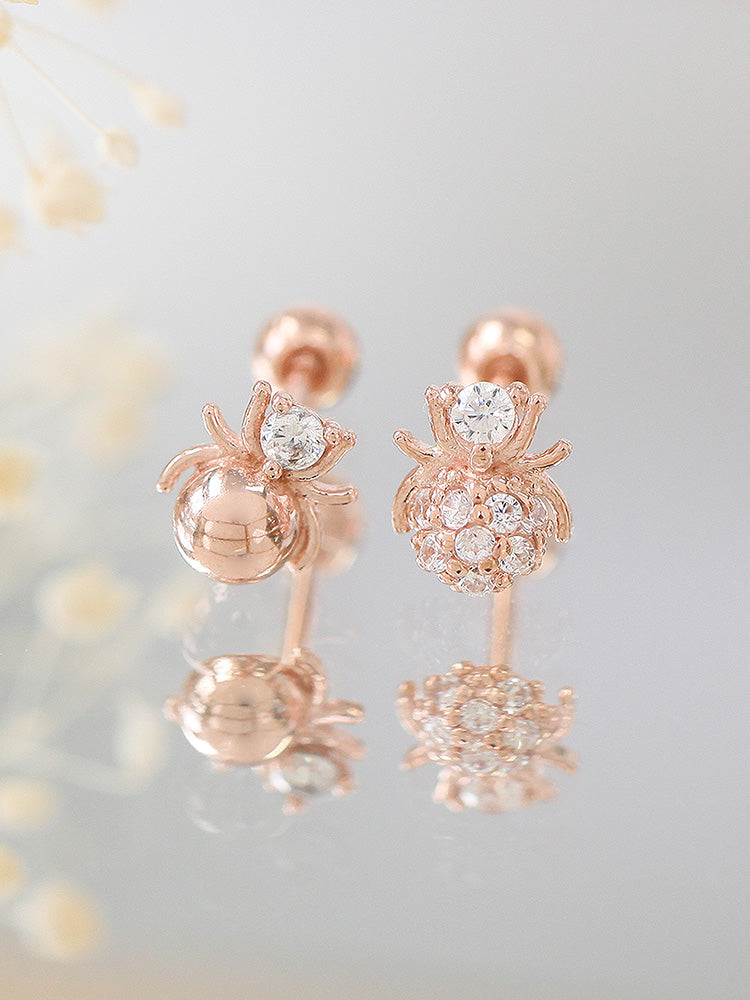 14K gold Mini Spider cartilage earring 20g