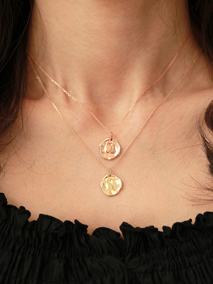 14K 18K Gold Coin Necklace