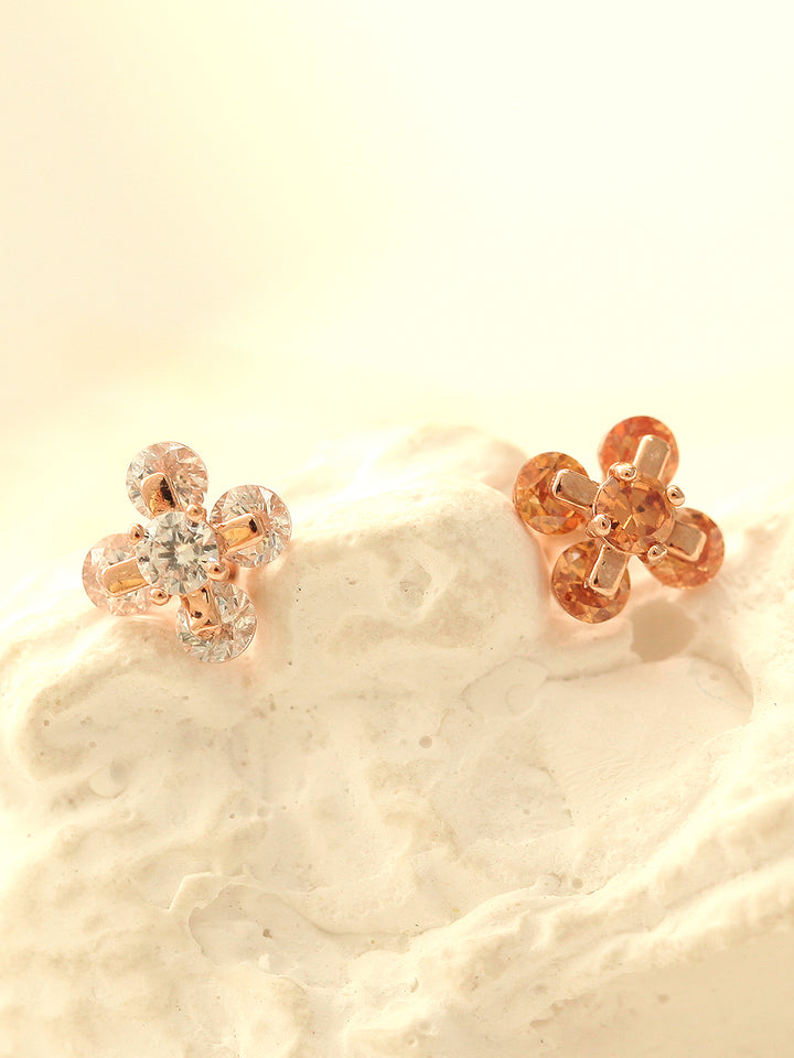 14K Gold Cotton flower cubic Cartilage Earring 18G16G