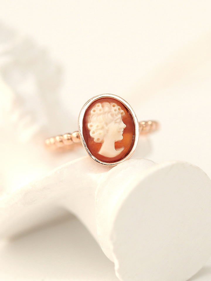 14K 18K Gold Cameo Ring