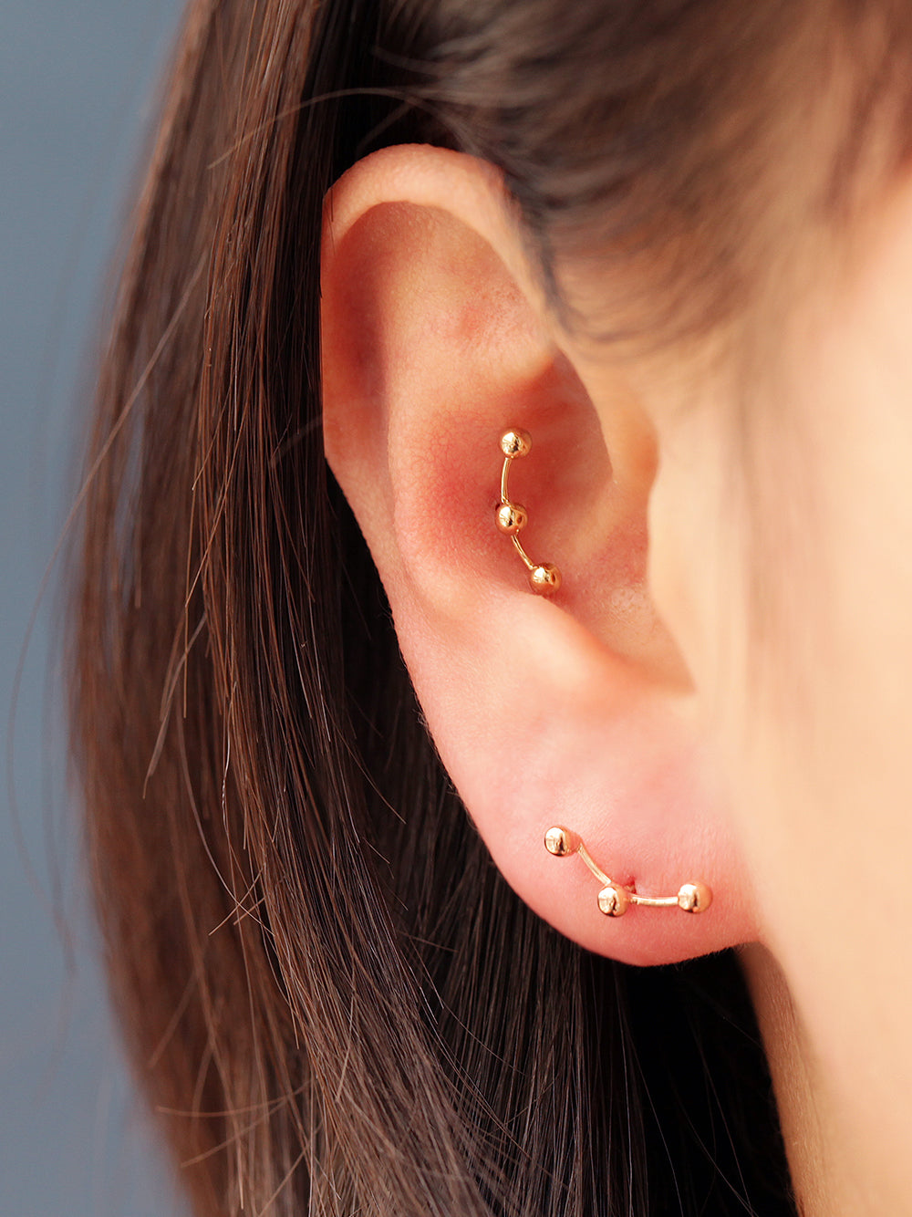 14K Gold Constellation Ball Cartilage Earring 20G