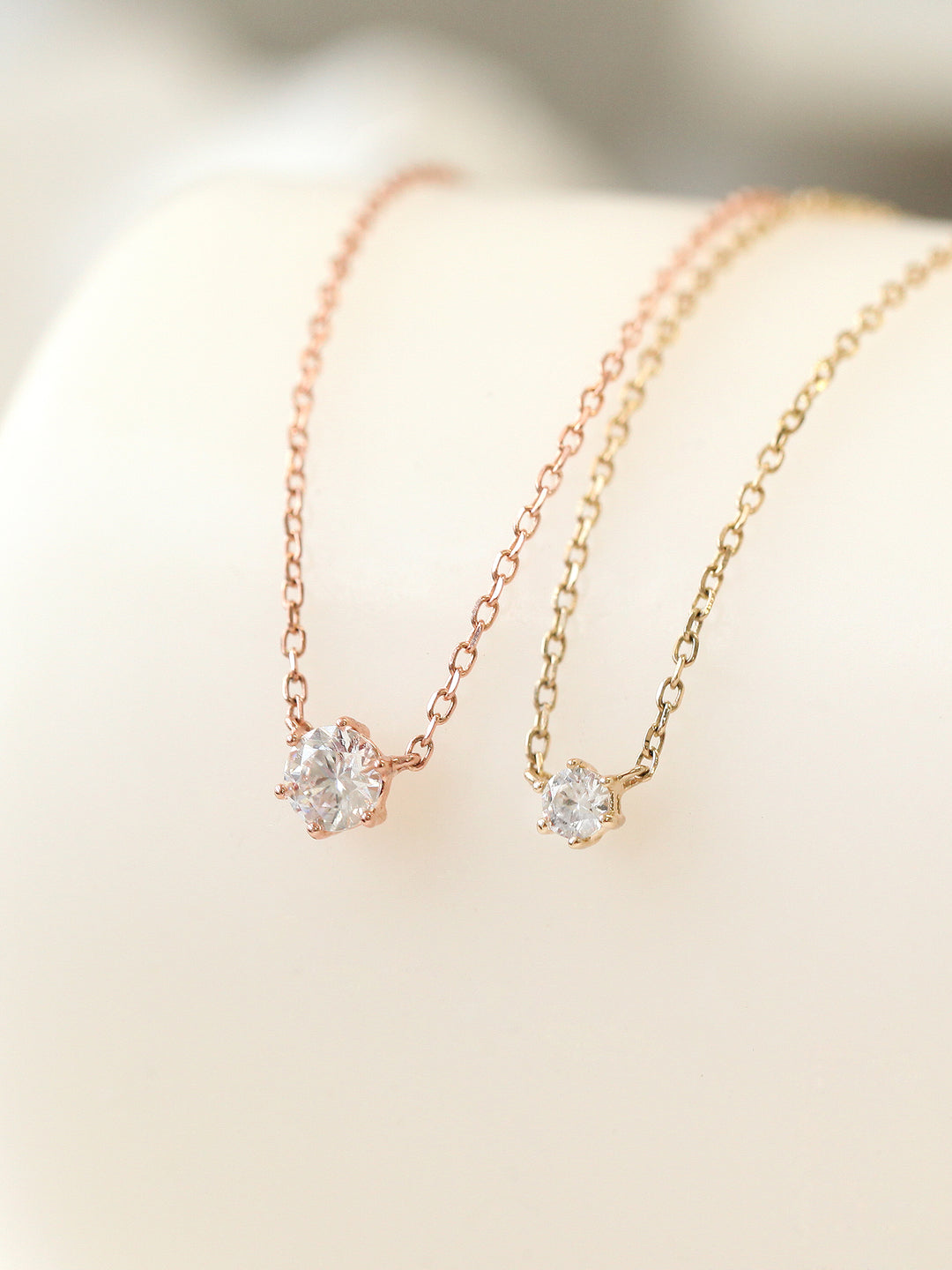 14K 18K Gold Delicate CZ Necklace