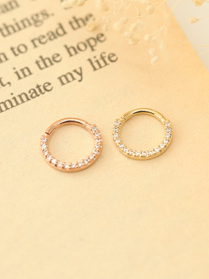 14K Gold Daith Hoop Earring 18g16g