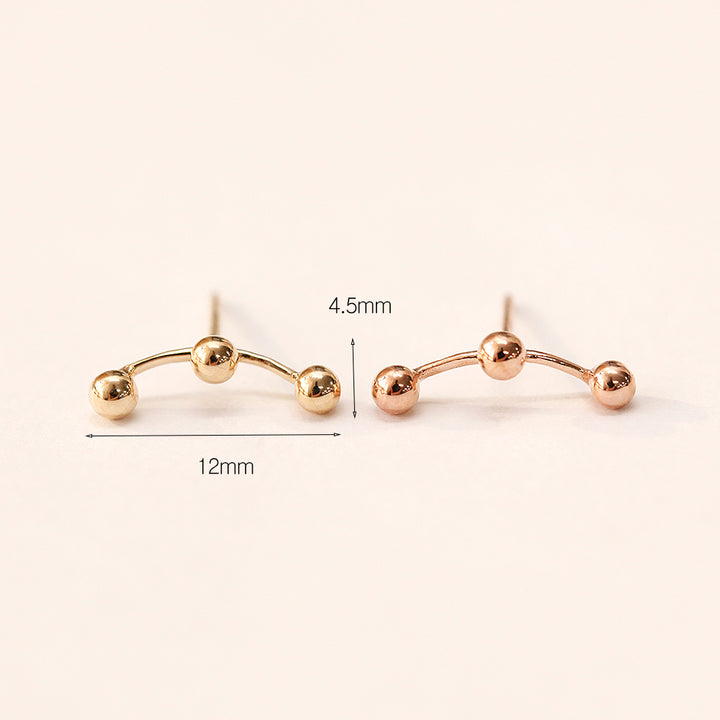 14K Gold Ball Constellation Stud Earring