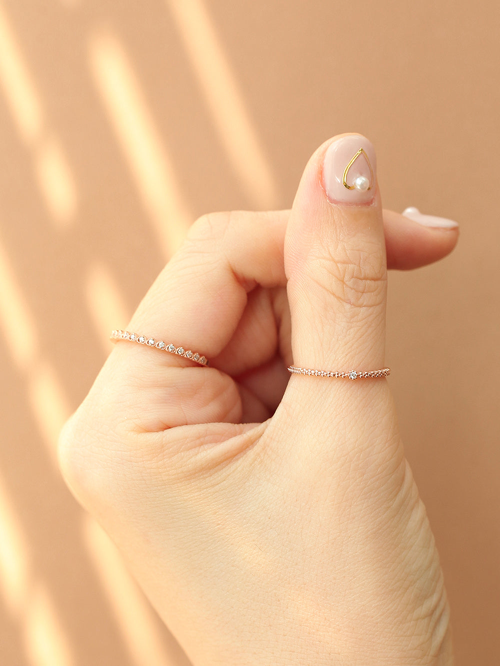 14K 18K Gold Mini Cubic Ball Ring