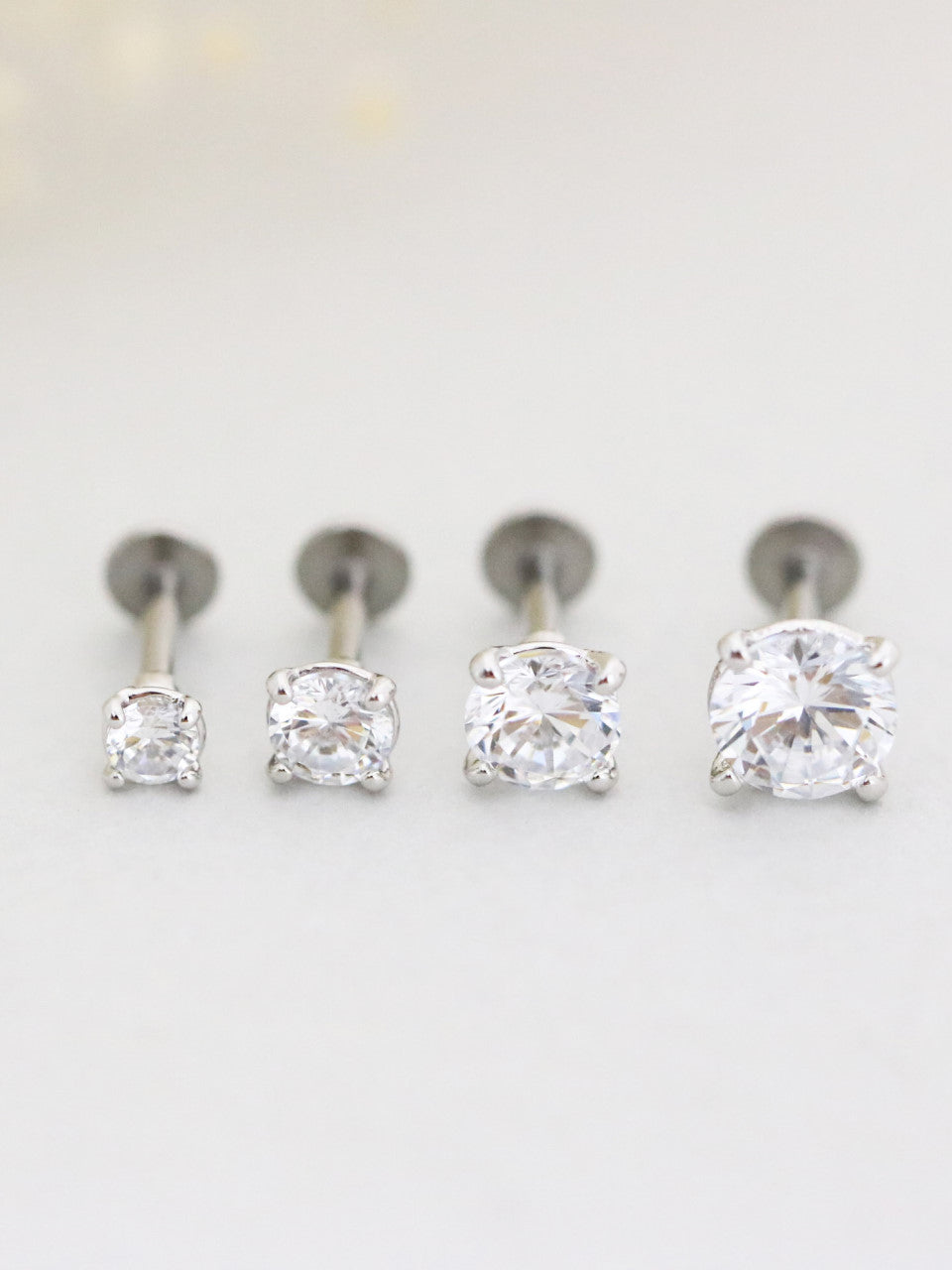 Round CZ Cartilage earring