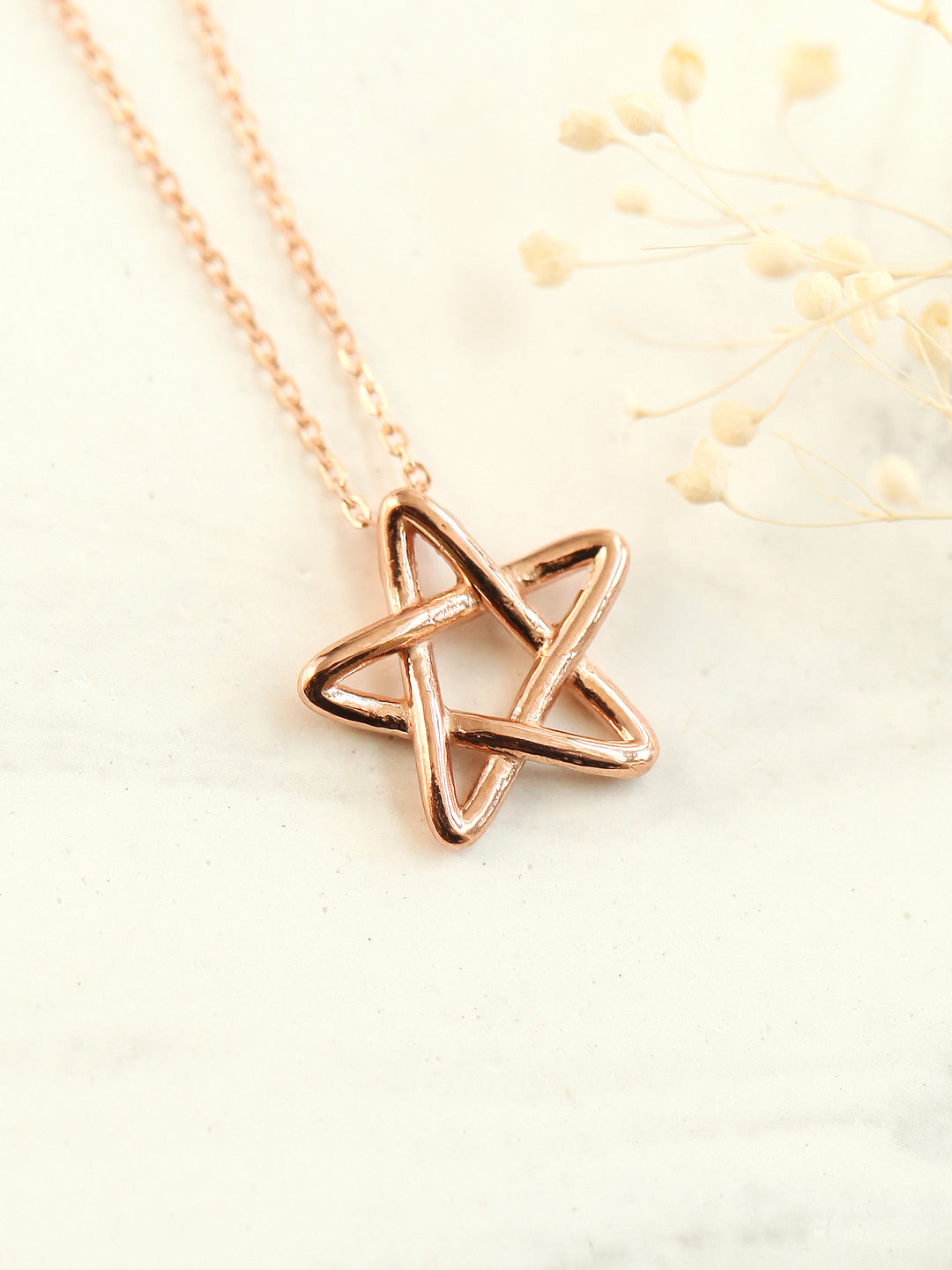 14K Gold Star Necklace