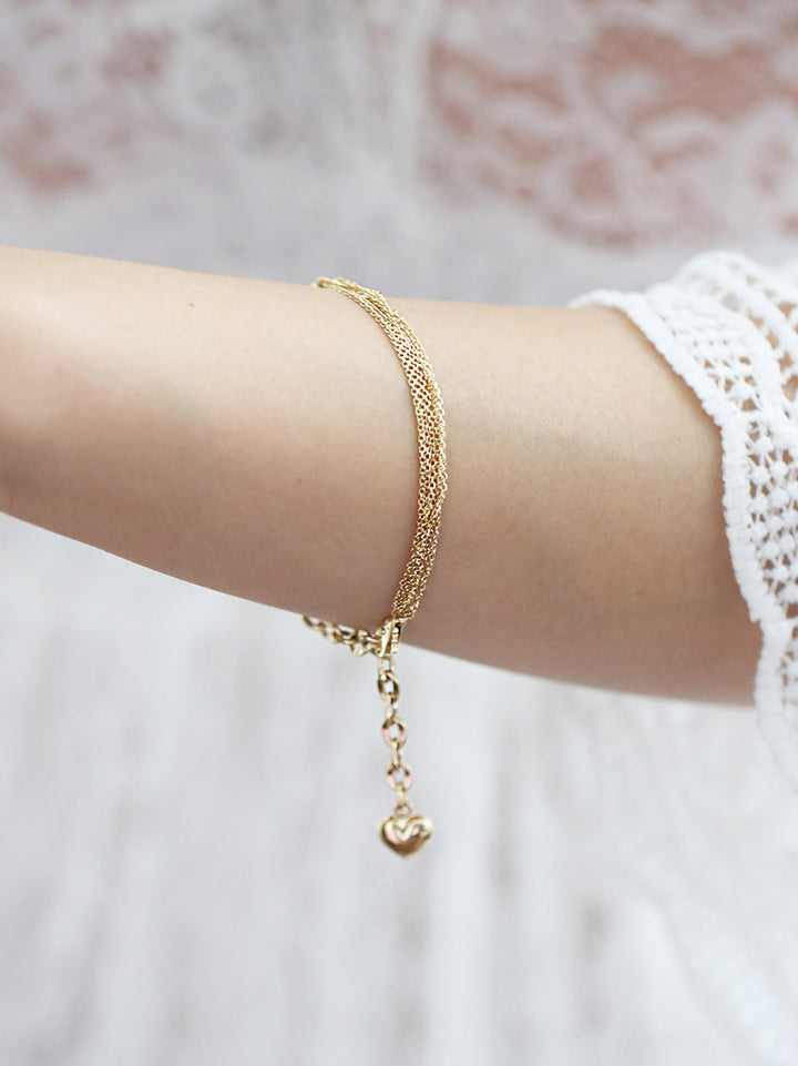 14K Gold Half Chain Bracelet