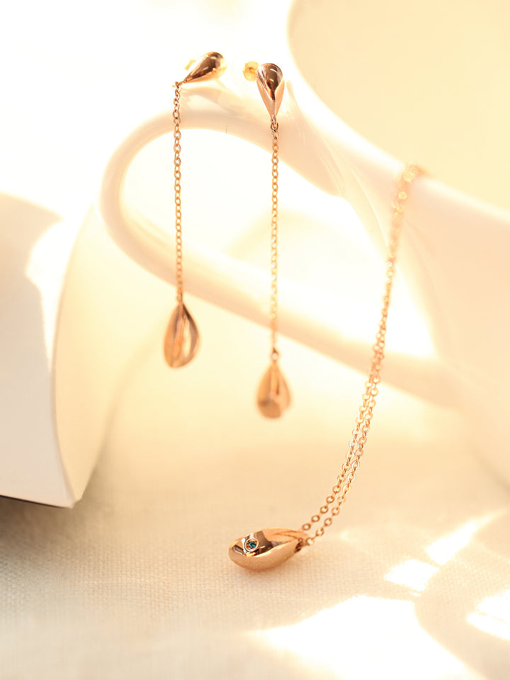 14K 18K Gold Teardrop Necklace