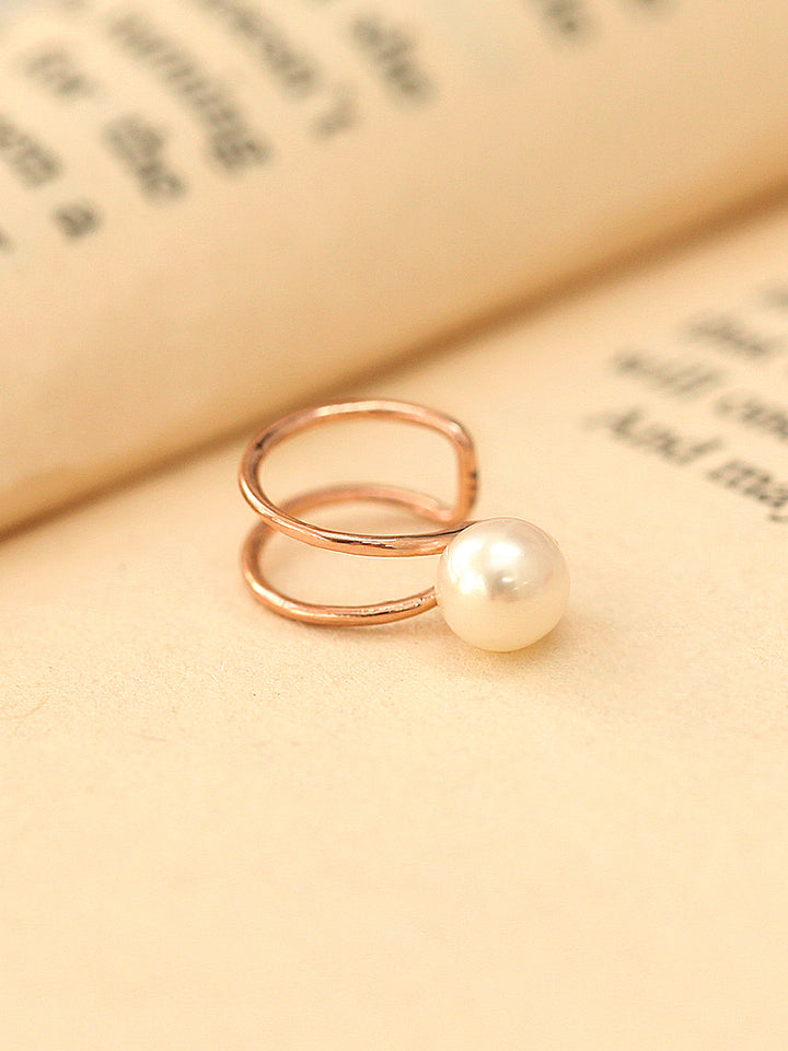 14K Gold Natural Pearl Ear Cuff