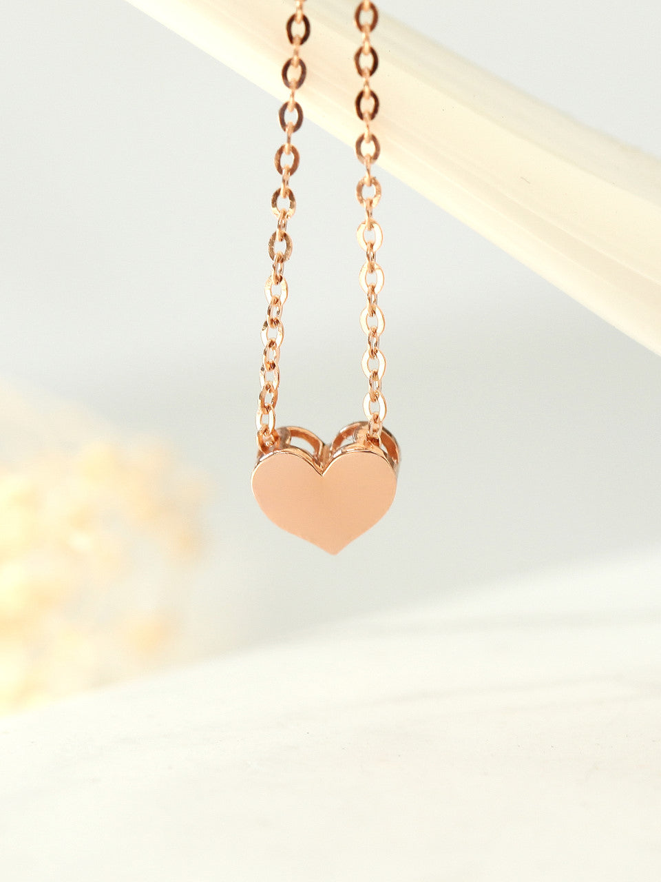 14K 18K Gold Mini Heart Necklace