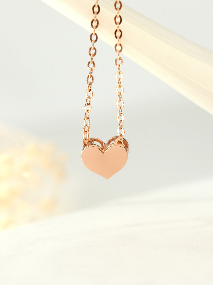 14K 18K Gold Mini Heart Necklace