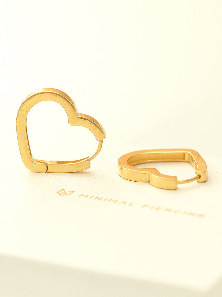 925 Silver Heart Hoop Earring