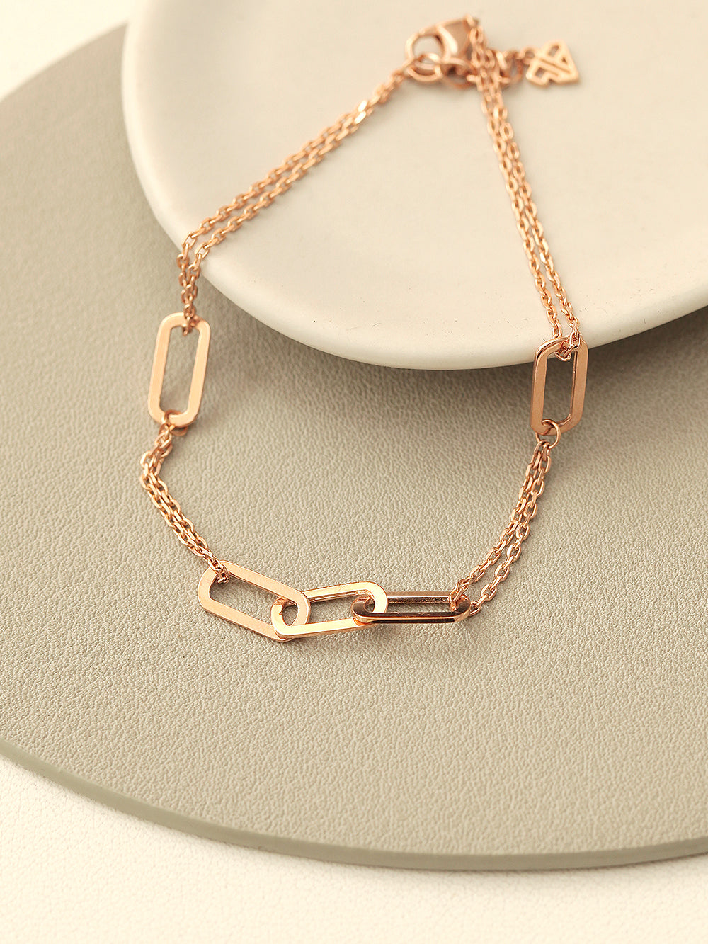 14K 18K Gold Clip Link Chain Bracelet