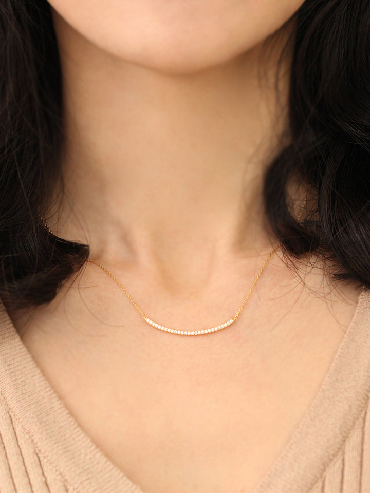 925 Silver Smile Cubic Necklace