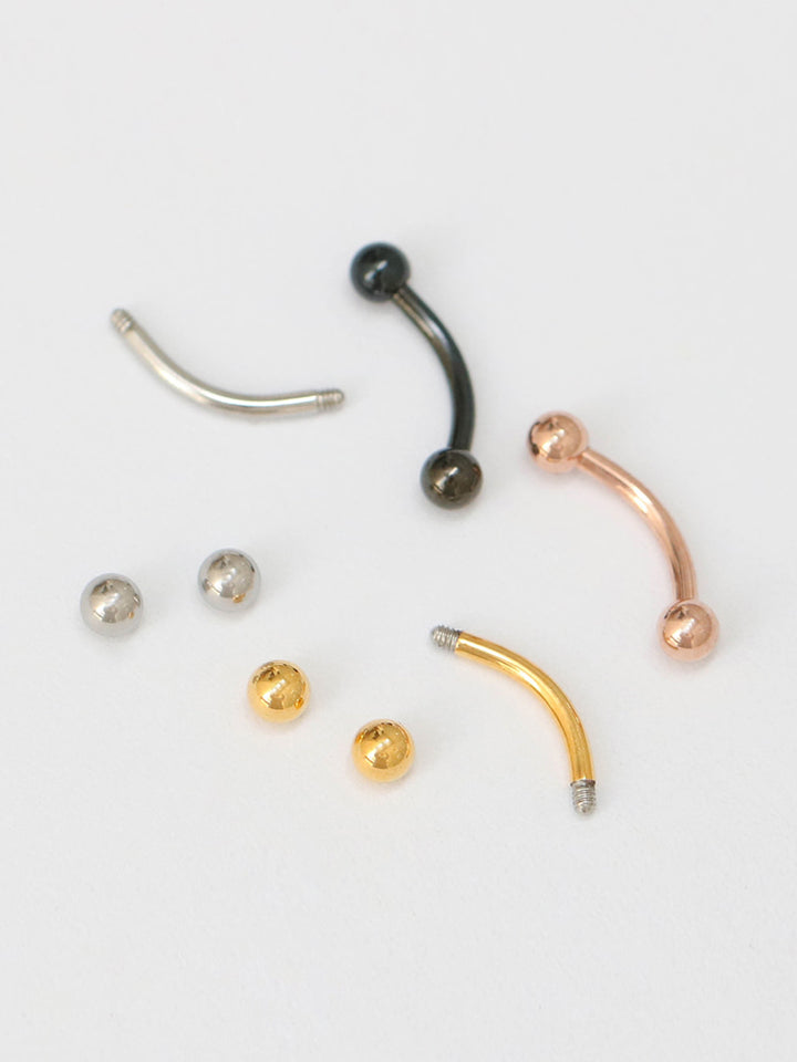 Curved Barbell piercing 3mm ball