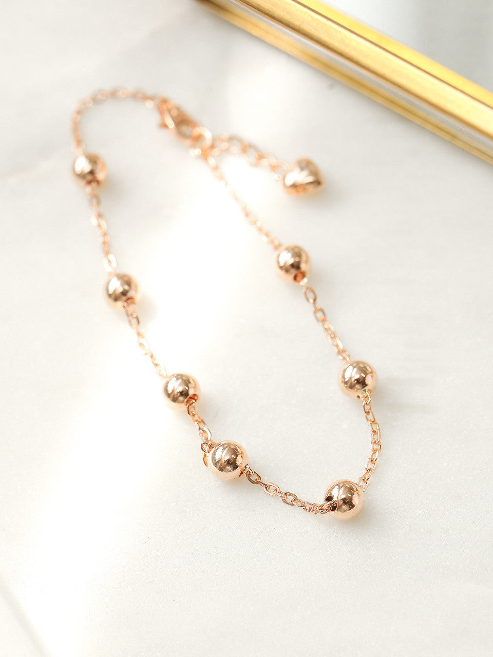 14K 18K Gold Ball Bracelet 5mm