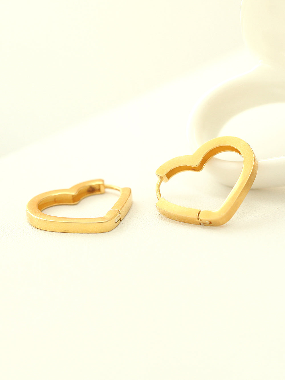 925 Silver Heart Hoop Earring