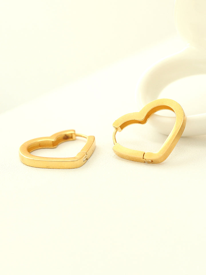 925 Silver Heart Hoop Earring