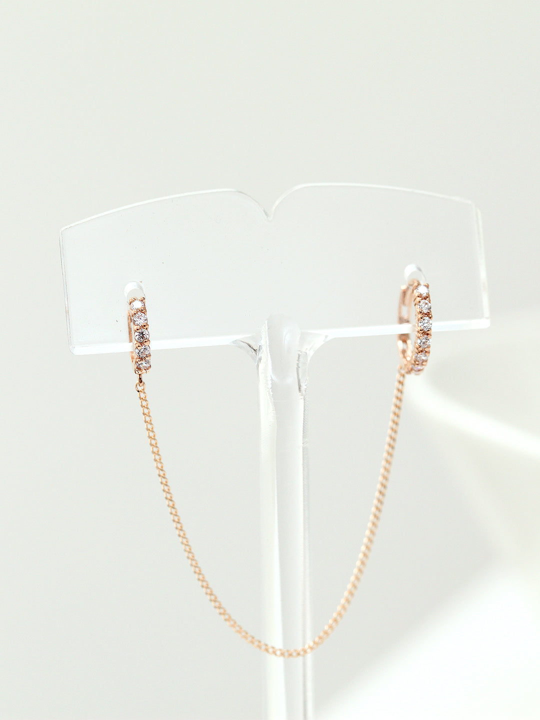 14K Gold Cubic Hoop Layered Earring