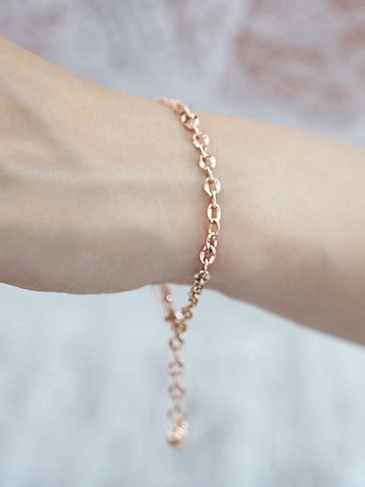 14K Gold Half Chain Bracelet