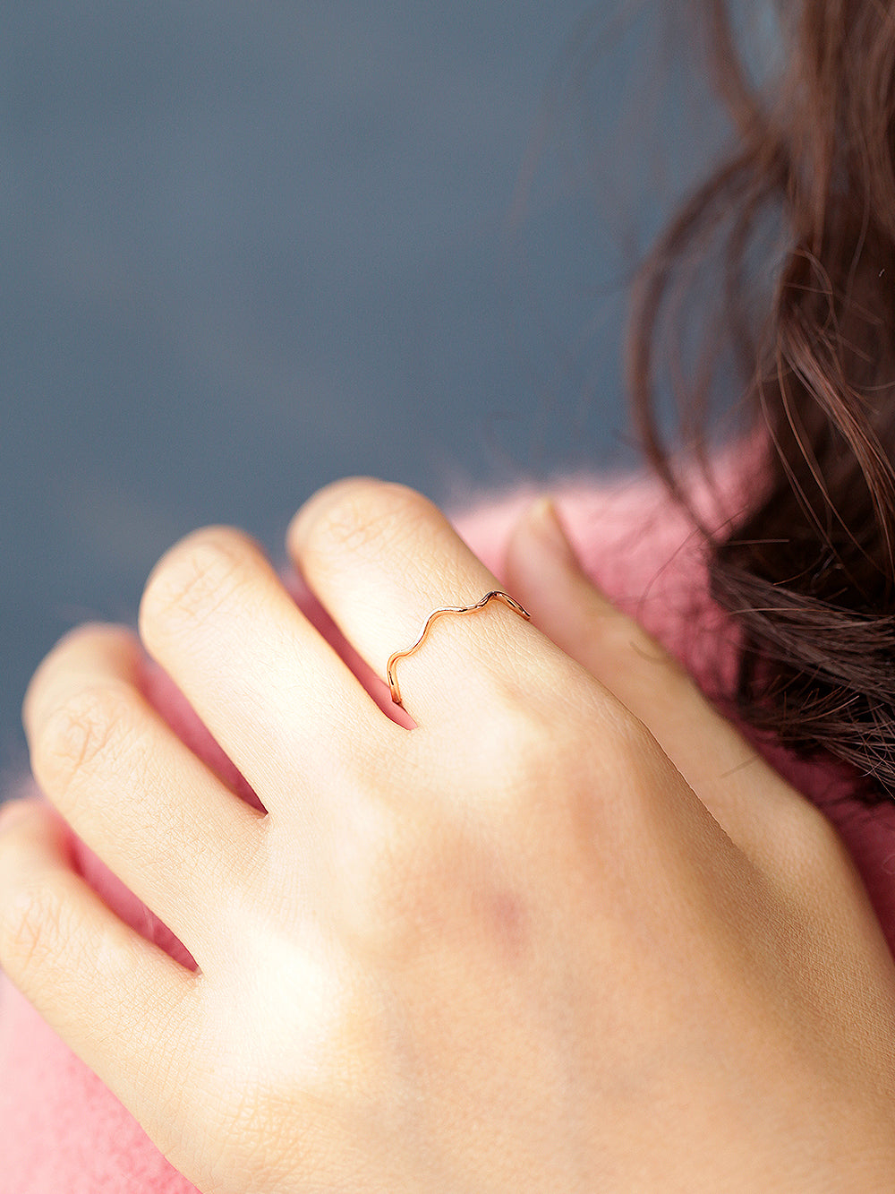 14K 18K Gold Wave Ring