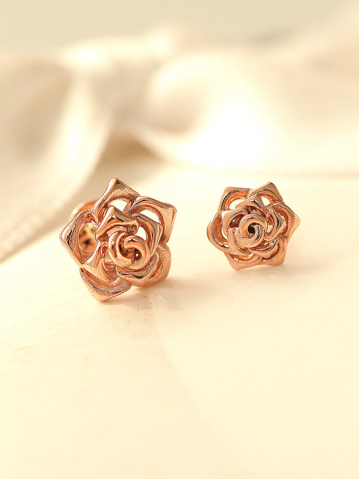 14K Gold Rose Flower Labret Piercing 18G16G