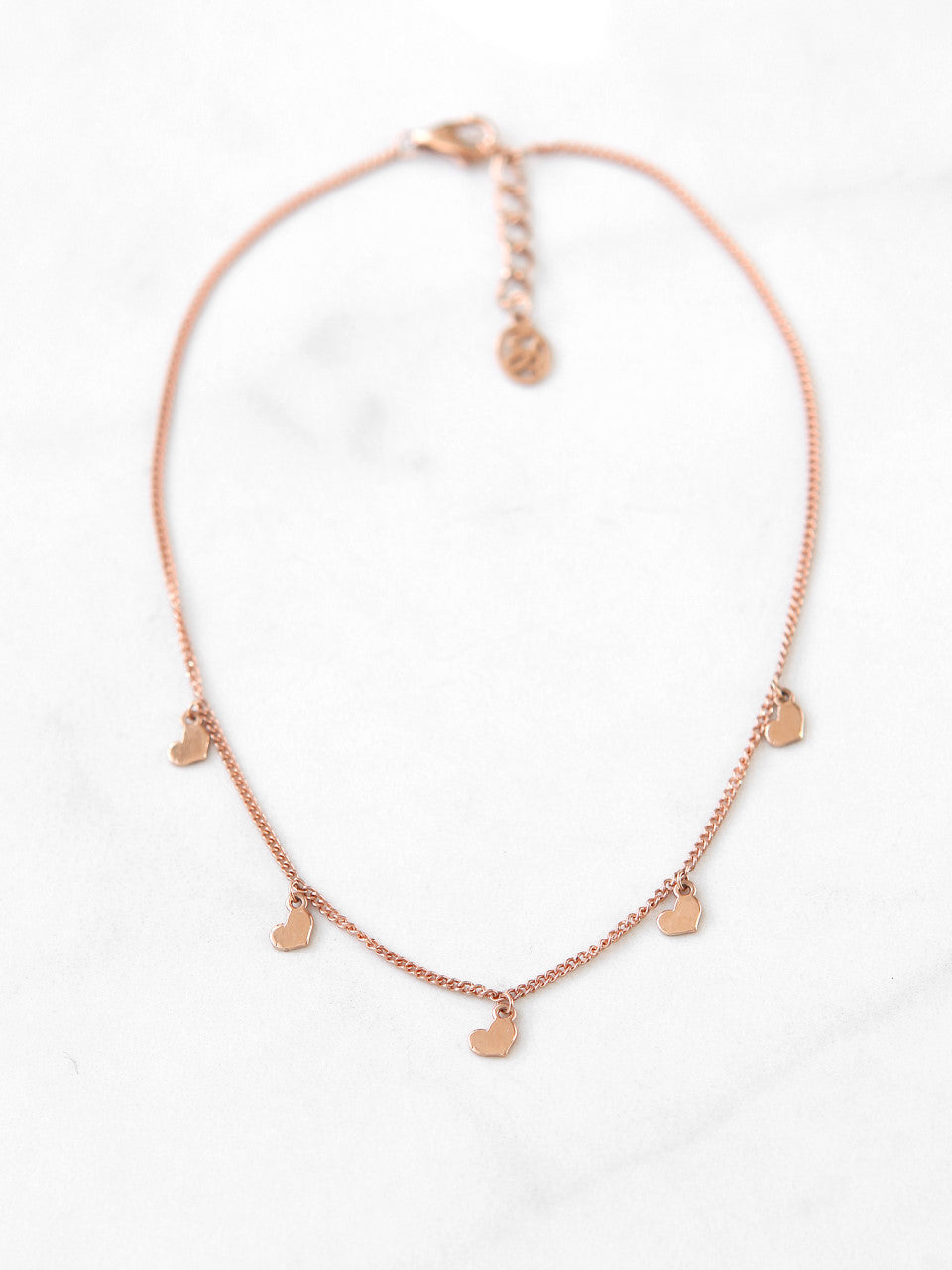 14K 18K Gold Heart Anklet