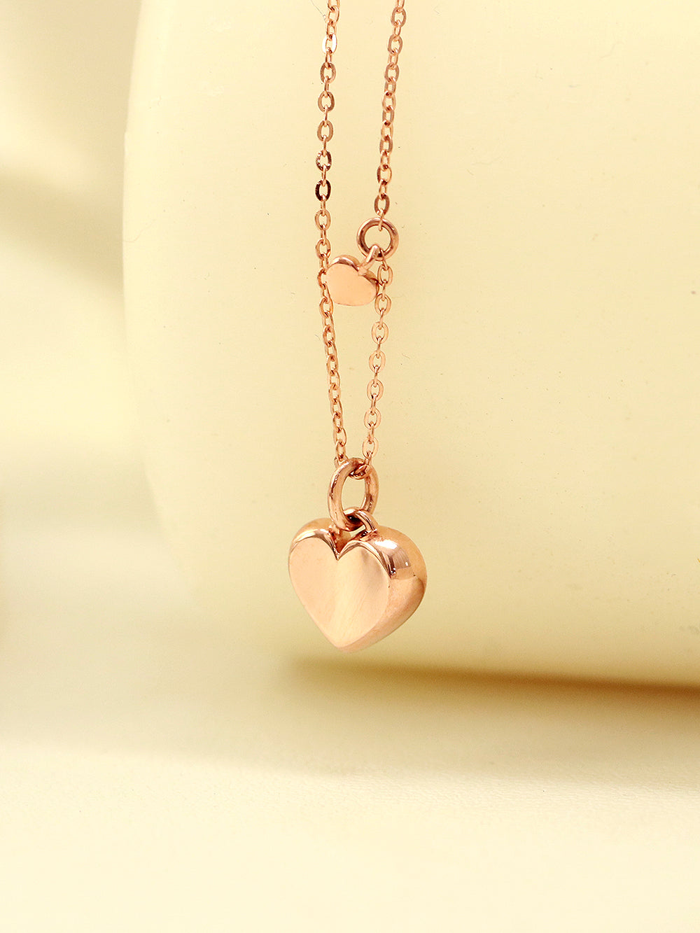 14K 18K Gold Volume Heart Necklace