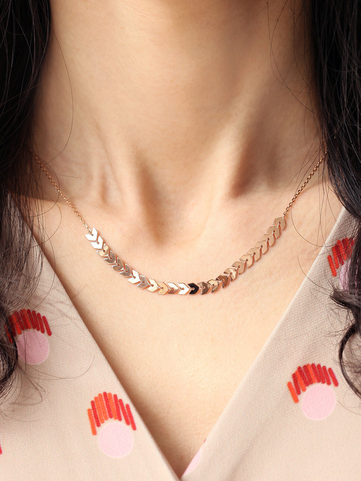 14K 18K Gold Bay Leaf Necklace